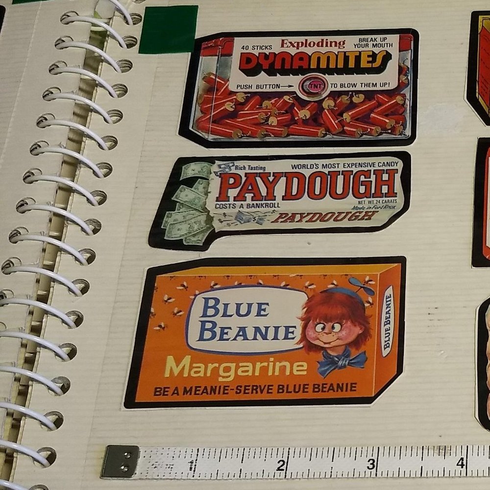 3/$25 Vintage 70s Wacky Pack rude funny large stickers x3